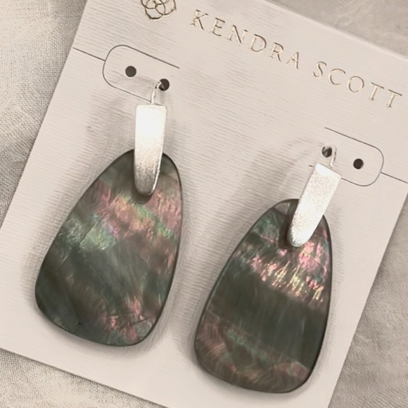Kendra Scott Marty Drop Earrings in Silver Boho Beach Festival Vibes - Picture 8 of 12